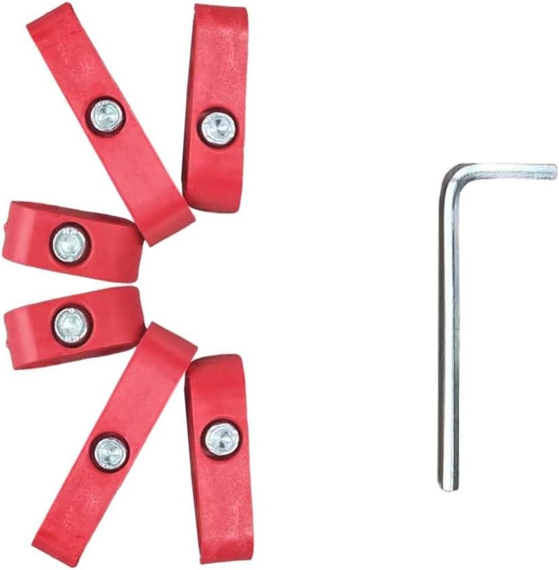 LHDOS 6PCS Car Spark Plug Wire Separator Divider Kit, Car Engine Ignition Wire Separators Holder for 7mm 8mm 9.5mm Wire, Spark Plug Wire Loom Divider Clamp (Red) - Image 1
